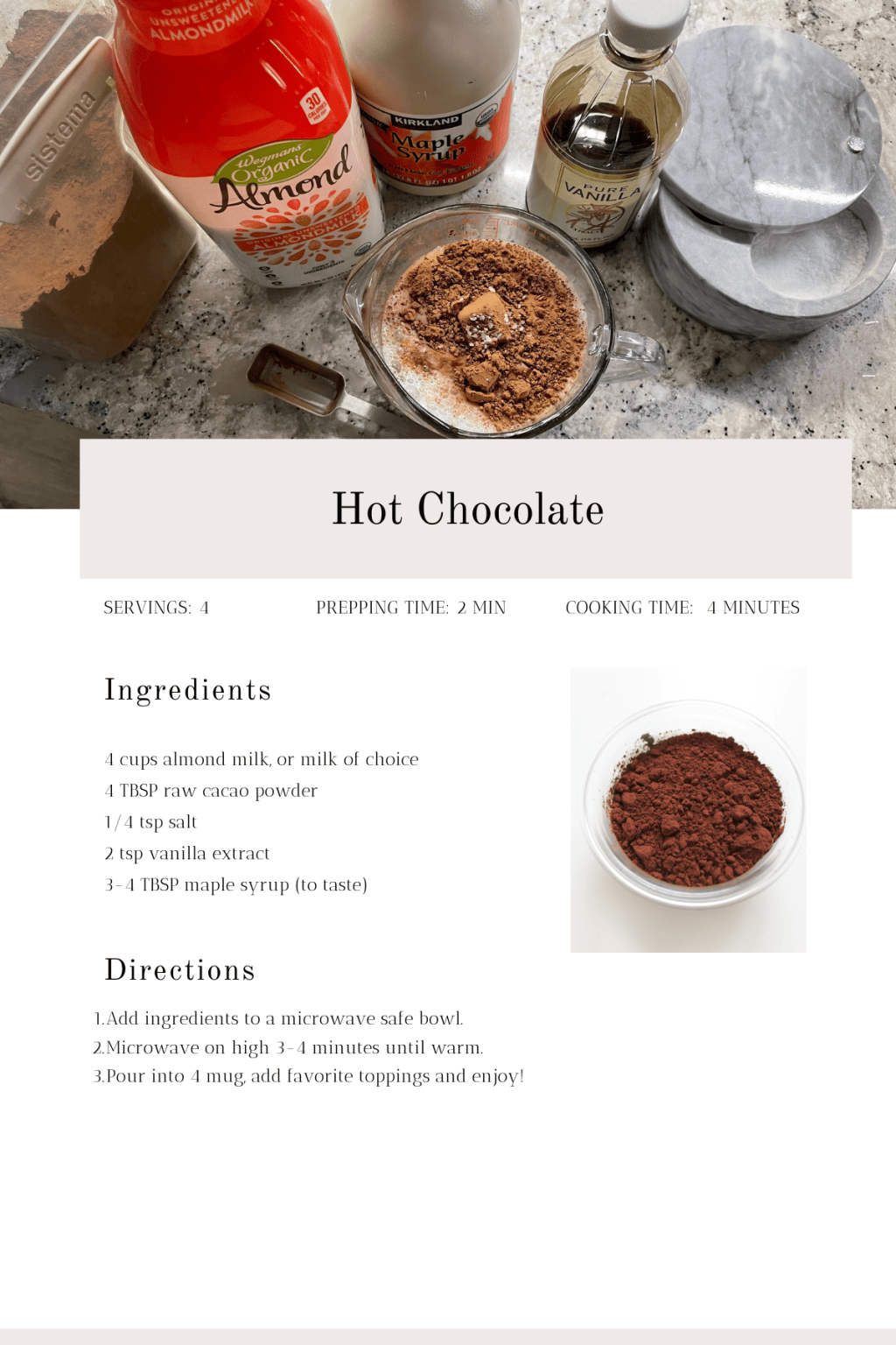 Healthy Hot Chocolate