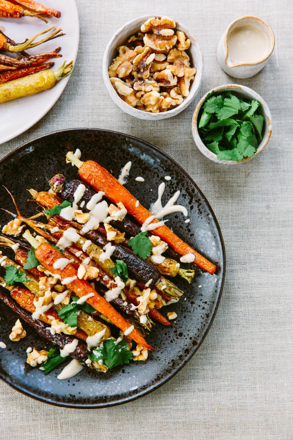 Roasted carrots with walnuts and&nbsp;tahini